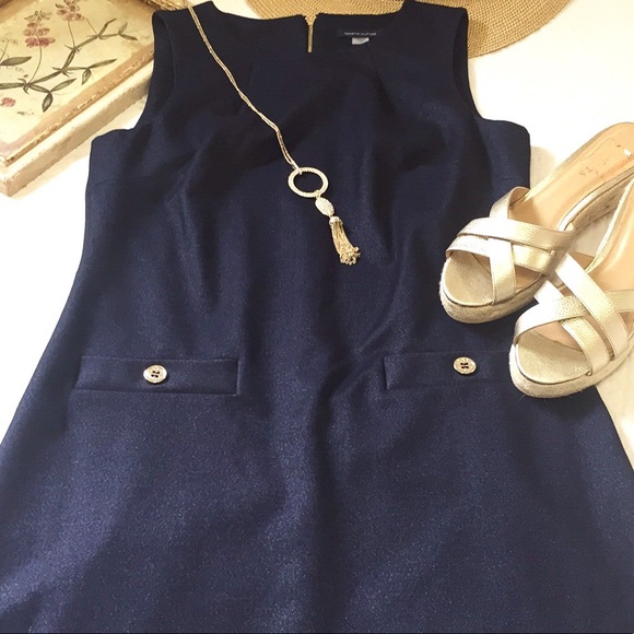 Tommy Hilfiger Navy Scuba Sheath Dress - Picture 4 of 8